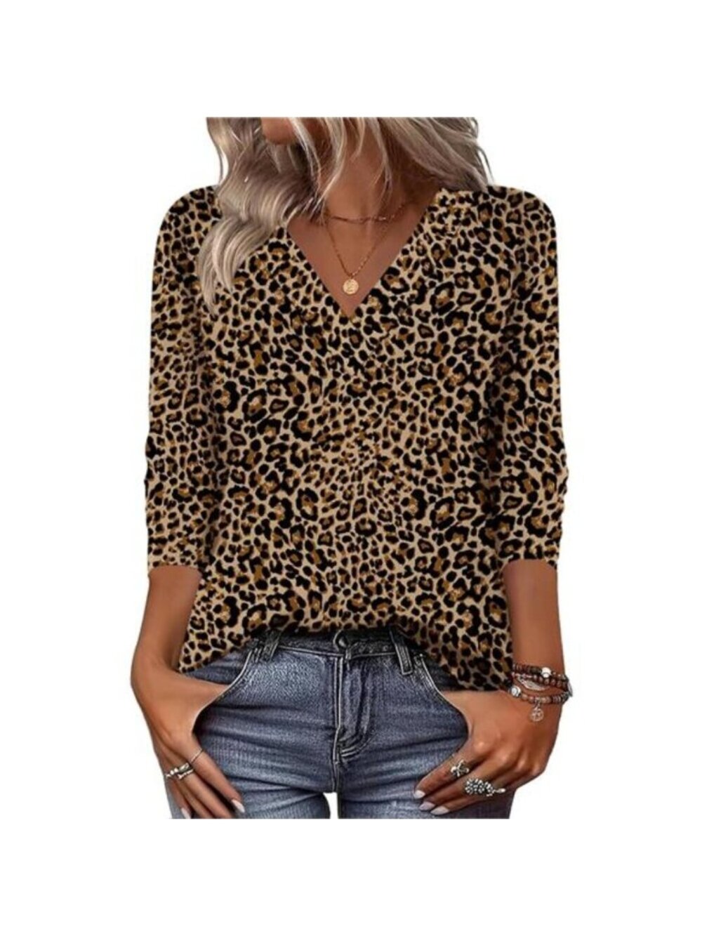 Women Long Sleeve Tops Dressy Casual V Neck Tshirts Basics Tee